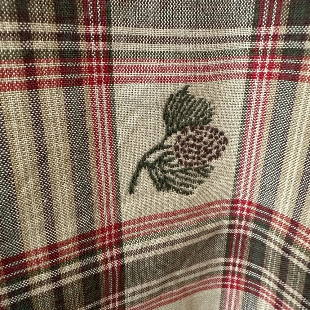 Plaid Pinecone Set of‎ 10 Placemats- Multicolor